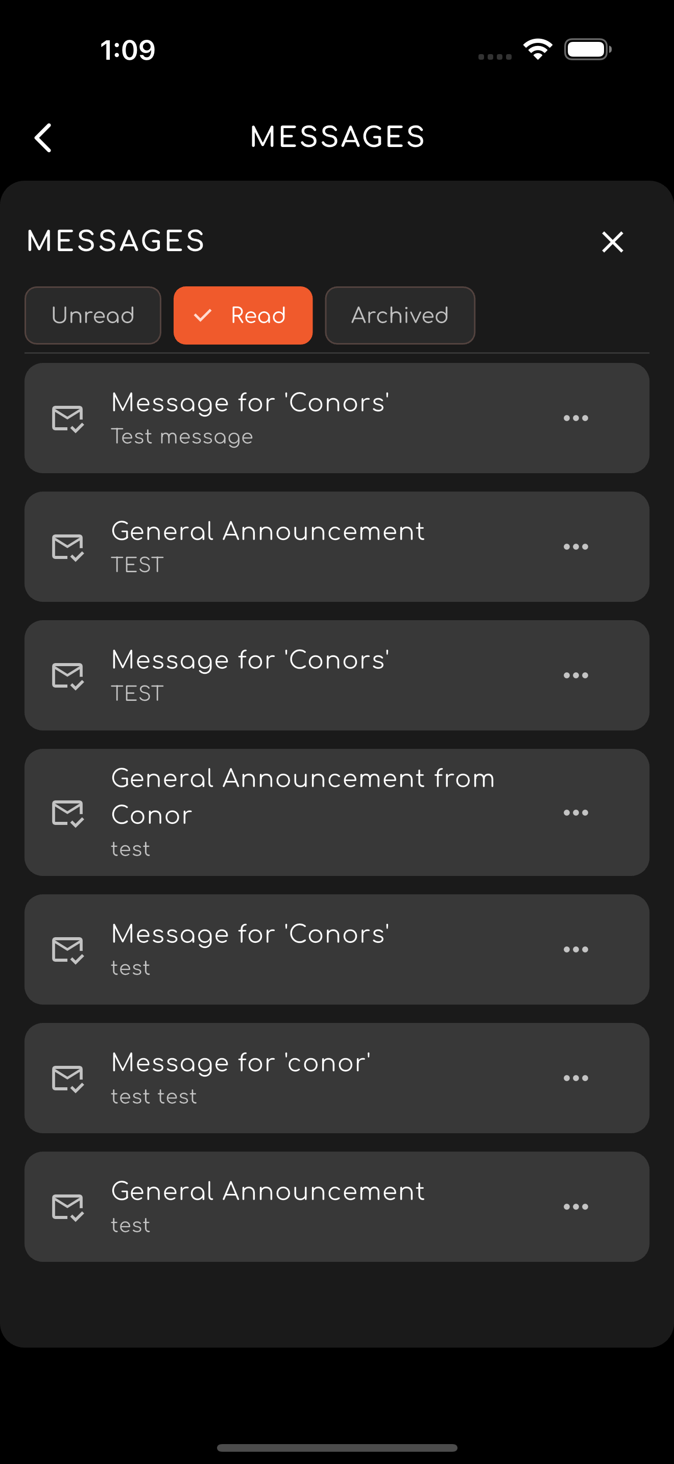 Team Messaging feature screenshot